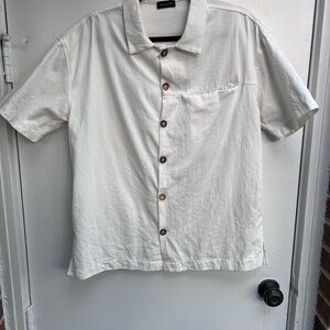 Massimo Dutti White Button Down Shirt XL